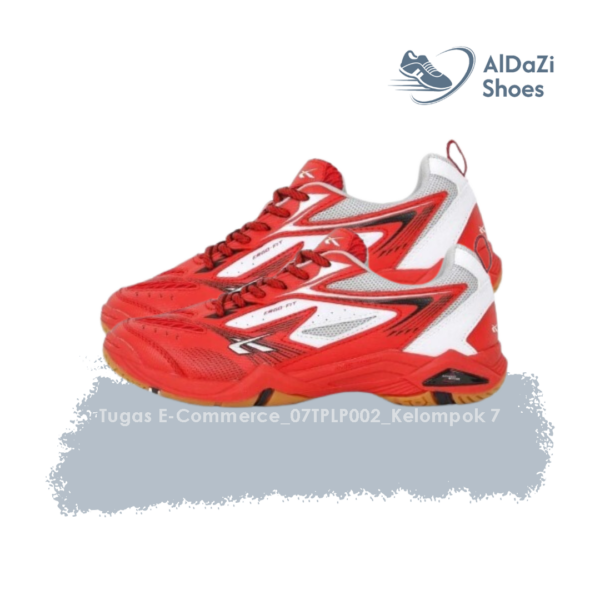 Spotec Badminton Derby Sepatu Badminton Pria Wanita Merah Putih